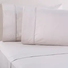 BASEMENT HOME - Juego de Sábanas Lisas 100% Algodón 200 Hilos