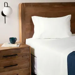 BASEMENT HOME - Juego de Sábanas Lisas 100% Algodón 300 Hilos