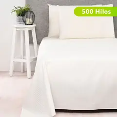 BASEMENT HOME - Juego de Sábanas 100% Algodón 500 Hilos