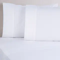 BASEMENT HOME - Juego de Sábanas Lisas 100% Algodón 600 Hilos