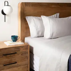 BASEMENT HOME - Juego de Sábanas Lisas 100% Algodón 300 Hilos