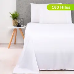 MICA - Juego de Sábanas Lisas 100% Algodón 180 Hilos