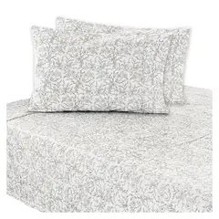 ROBERTA ALLEN - Juego de Sábanas Estampadas Floral 100% Algodón 200 Hilos
