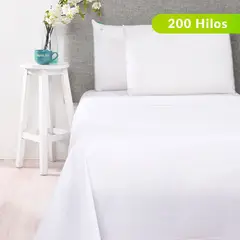 BENETTON - Juego de Sábanas 100% Algodón 200 Hilos