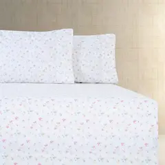 ROBERTA ALLEN - Juego de Sábanas Estampadas Flores 100% Algodón 200 Hilos