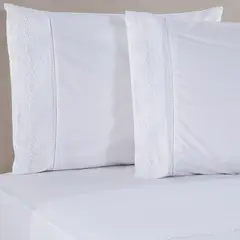 ROBERTA ALLEN - Juego de Sábanas Bordadas Broderie Premium 180 Hilos