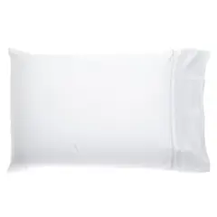 BASEMENT HOME - Set X2 Fundas De Almohada Lisas 100% Algodón 300 Hilos