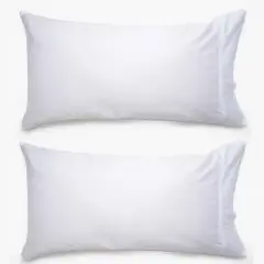 BASEMENT HOME - Set X2 Fundas De Almohada Lisas 100% Algodón 300 Hilos