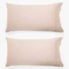 BASEMENT HOME - Set X2 Fundas De Almohada Lisas 100% Algodón 300 Hilos