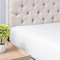 BASEMENT HOME - Sábana Bajera Lisa 100% Algodón 300 Hilos