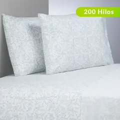 ROBERTA ALLEN - Juego de Sábanas Estampadas Floral 100% Algodón 200 Hilos