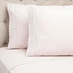 ROBERTA ALLEN - Juego de Sábanas Bordadas Broderie 180 Hilos