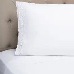 ROBERTA ALLEN - Juego de Sábanas Bordadas Broderie 180 Hilos