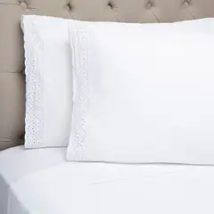 ROBERTA ALLEN - Juego de Sábanas Bordadas Broderie 180 Hilos