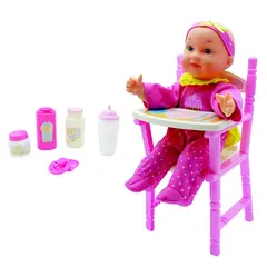 UNEEDA - Muñeca Con Silla De Comer Y Accesorios