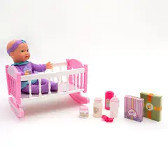UNEEDA - Muñeca con Cuna Y Accesorios