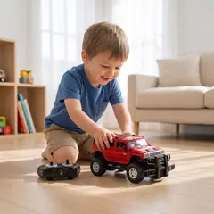 GUOKAI - Juguete Carro Control Remoto Hummer 1:24 Con Pilas Roja