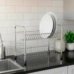 MICA - Escurridor Acero Inoxidable de 2 Pisos