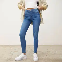 SYBILLA - Jeans Skinny Tiro Alto Mujer Algodón