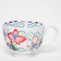 ROBERTA ALLEN - Taza Cerámica 15 cm Flori Blanco