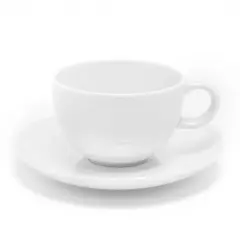 SPAL - Taza Te + Plato Porcelana Roulette White