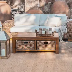 BASEMENT HOME - Mesa De Centro De Terraza Kretes 2 Cajones