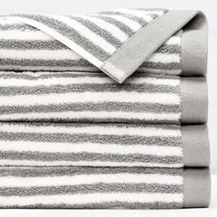 BASEMENT HOME - Toalla de Baño Combed Rayas 100% Algodón 650gr