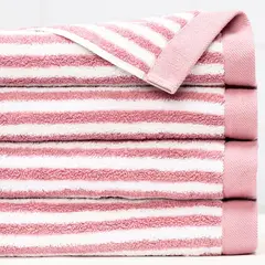 BASEMENT HOME - Toalla de Baño Combed Rayas 100% Algodón 650gr