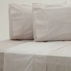 BASEMENT HOME - Juego de Sábanas Augusto 100% Algodón 250 Hilos