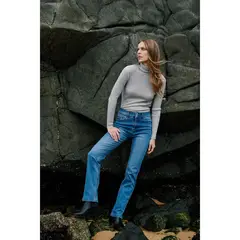 UNIVERSITY CLUB - Jean Straight Tiro Alto Mujer