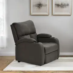 MICA - Sofá Reclinable Rest 1 Cuerpo con Posa Vasos