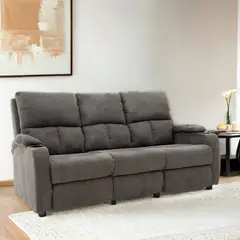 MICA - Sofá Reclinable Rest 3 Cuerpos con Posa Vasos
