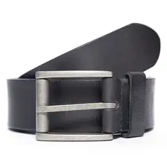 DENIMLAB - Correa de Cuero Casual Hombre Negro