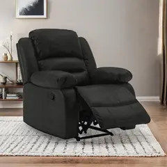 MICA - Sofá Reclinable Robbie 1 Cuerpo Cuero Reconstituido