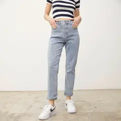 SYBILLA - Jean Mom Tiro Alto Mujer