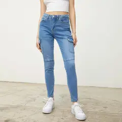 SYBILLA - Jean Skinny Tiro Alto Mujer