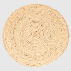 BASEMENT HOME - Alfombra Redonda de Yute Natural