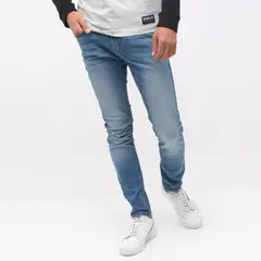BEARCLIFF - Jeans Super Skinny Fit Hombre Casual Algodón