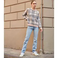 UNIVERSITY CLUB - Jean Straight Tiro Alto Mujer