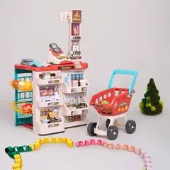 JIACHENG - Juguete Supermercado Con Carrito Y Accesorios