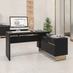 MICA - Escritorio en L Los Angeles 2 Cajones 1 Puerta