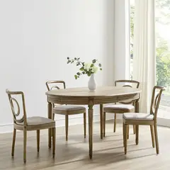 ROBERTA ALLEN - Mesa de Comedor Croisette Ovalada Extensible de 6 a 8 Puestos
