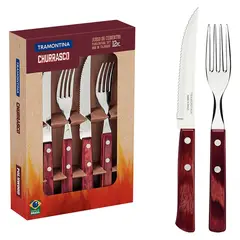 TRAMONTINA - Juego de Cubiertos Polywood 12 pzs