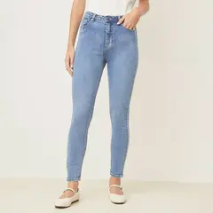 BASEMENT - Jean Skinny Tiro Alto Mujer