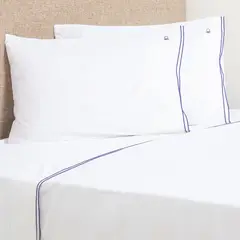 BENETTON - Juego de Sábanas Lisas 100% Algodón 400 Hilos