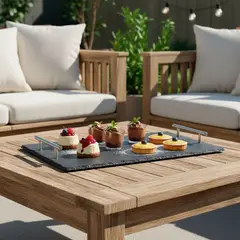 BASEMENT HOME - Tabla de Aperitivo 45 x 20 cm Pizarra