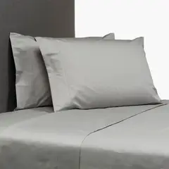 BASEMENT HOME - Juego de Sábanas Lisas 100% Algodón 1000 Hilos