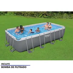 BESTWAY - Piscina Rectangular 5.49X2.74M Con Escalera Y Bomba de Filtrado