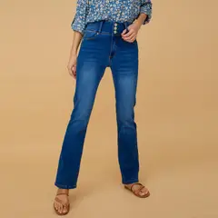 ELLE - Jean Straight Tiro Medio Clásico