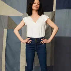 ELLE - Jean Slim Fit Tiro Alto Mujer